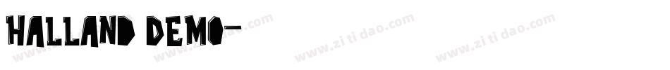 Halland Demo字体转换